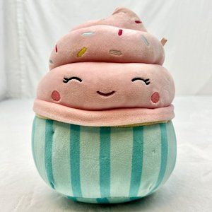 Original Squishmallows Diedre Cupcake 10" Plush Toy Pink Blue Sprinkles 2021